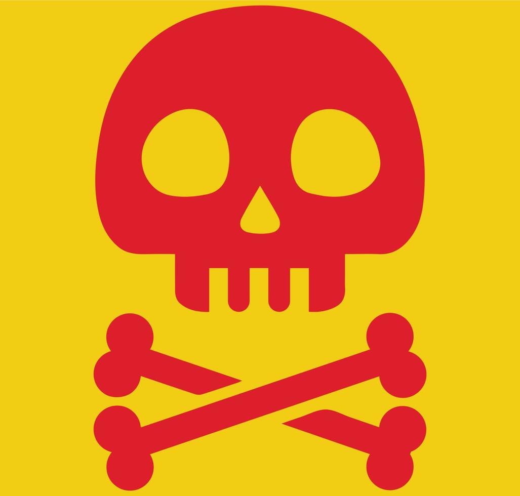 Warning icon of poison, toxic, chemical and electricity. Danger. symbol of death vector