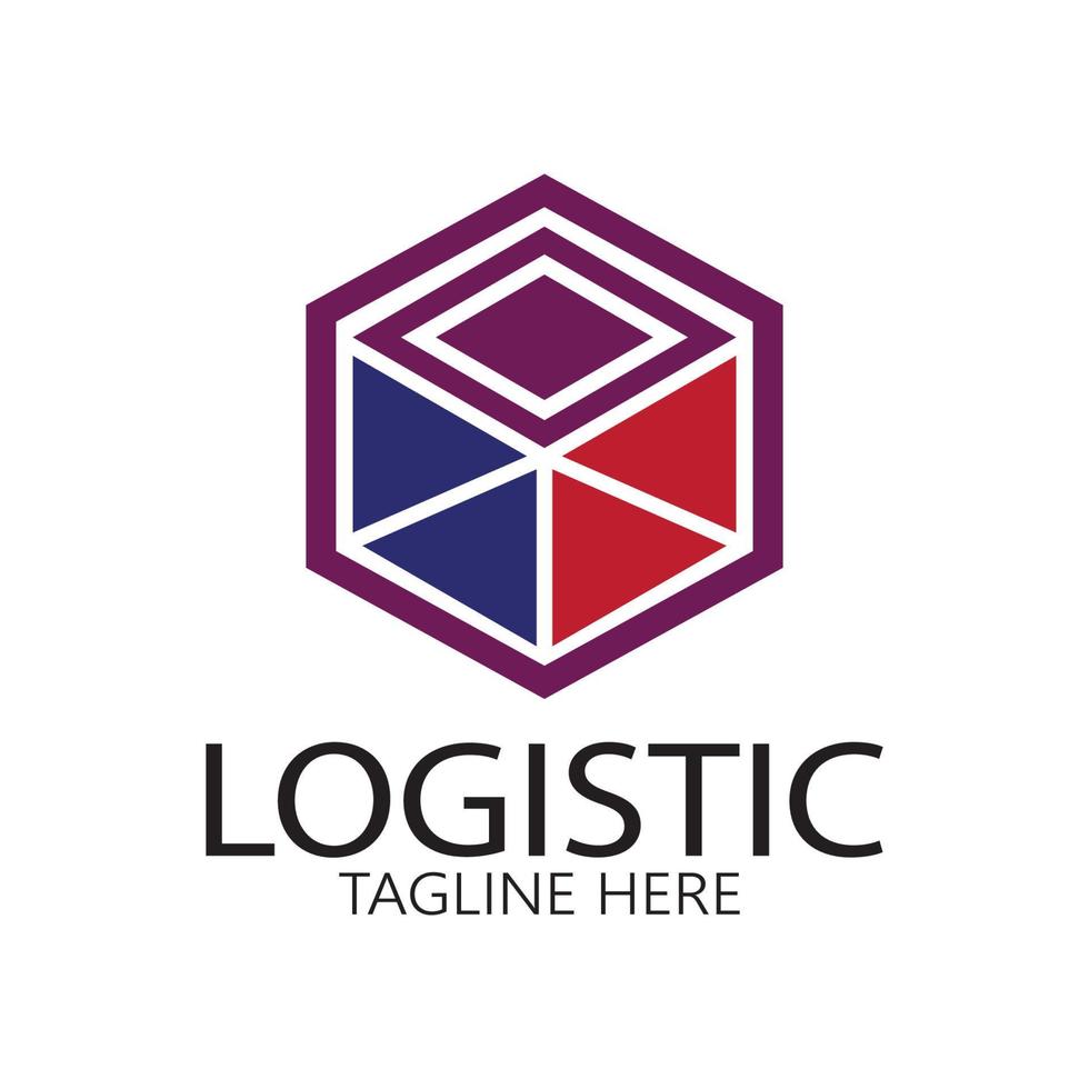 logística logo icono ilustración vector diseño distribución símbolo entrega de bienes economía finanzas