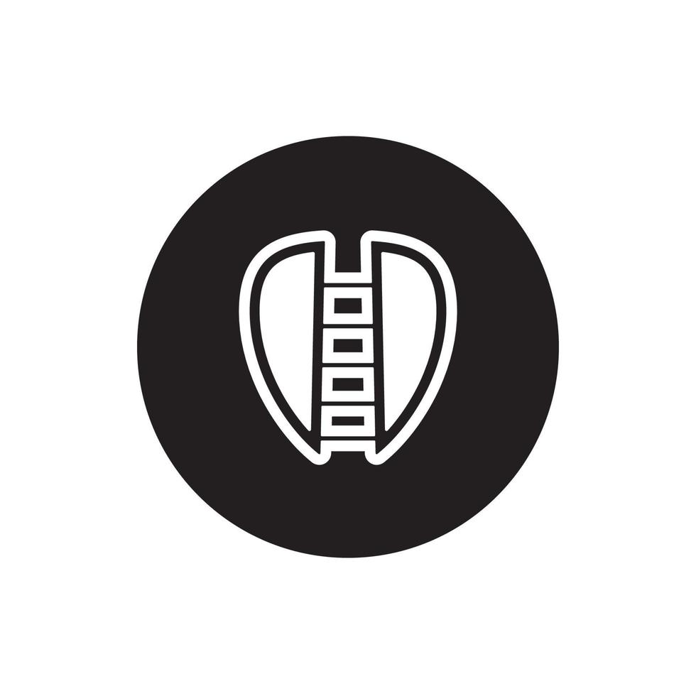 logo icon illustration template simple guitar pick vector design  for badge  music label  music studio  musical instrument business