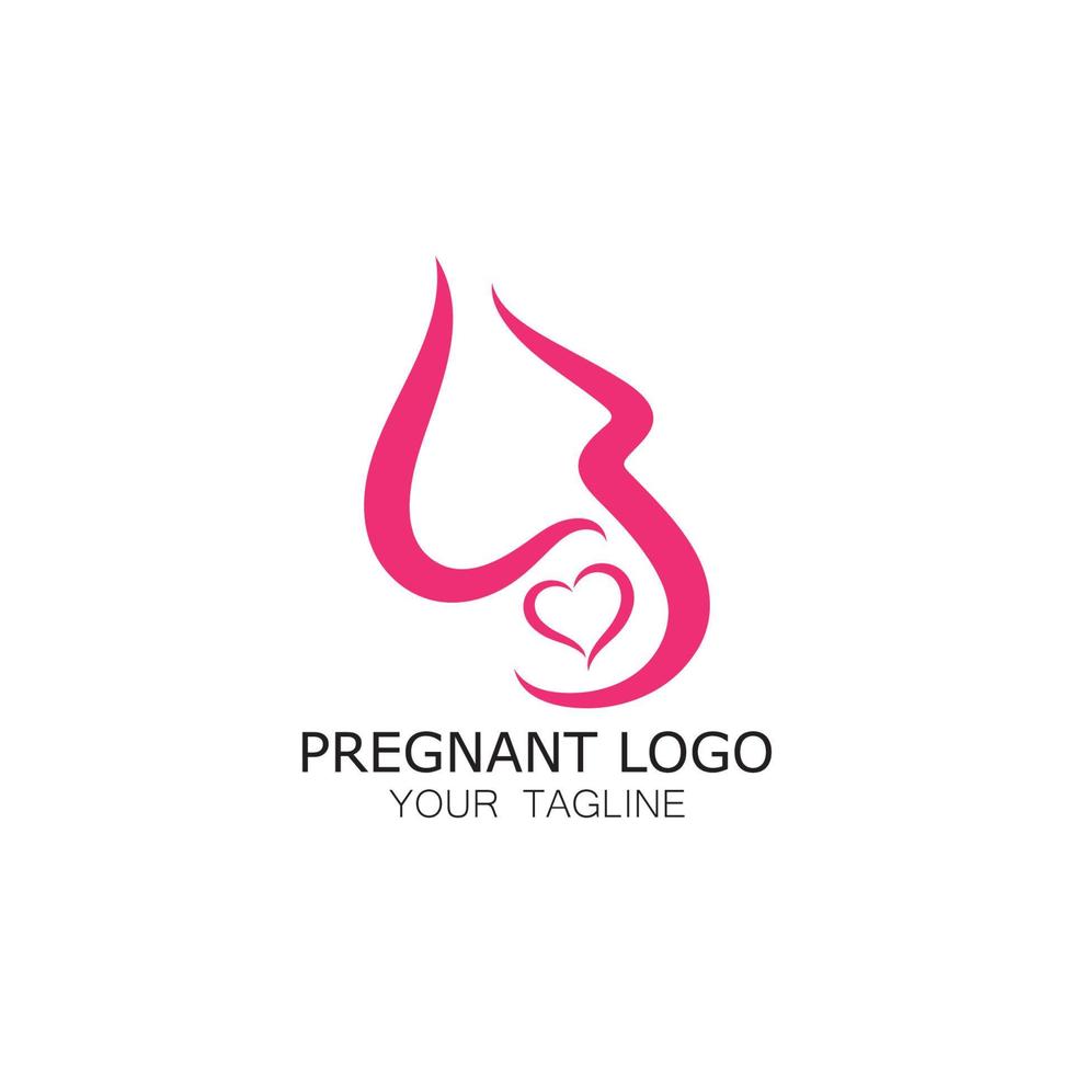 Pregnant template vector icon