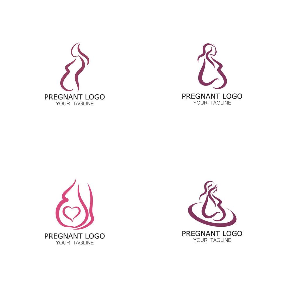 Pregnant template vector icon