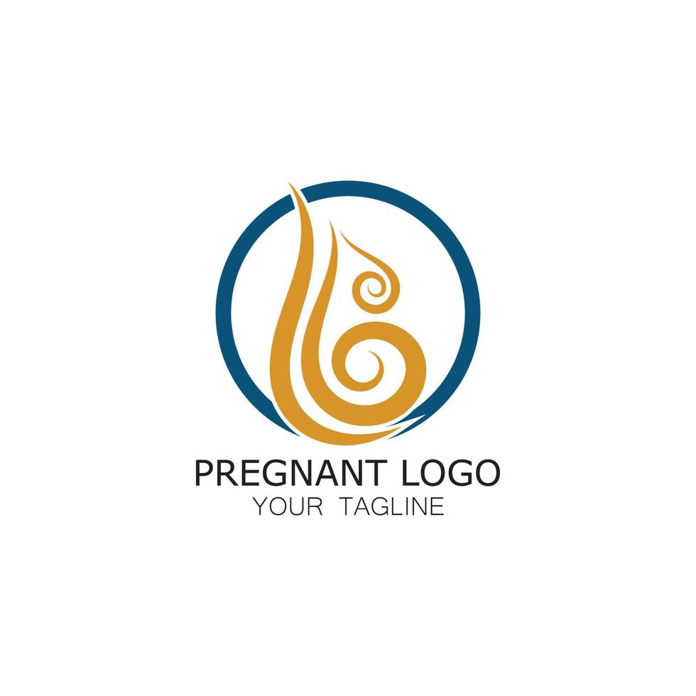 Pregnant template vector icon