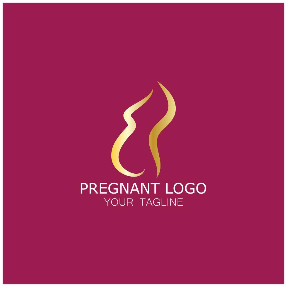 Pregnant template vector icon