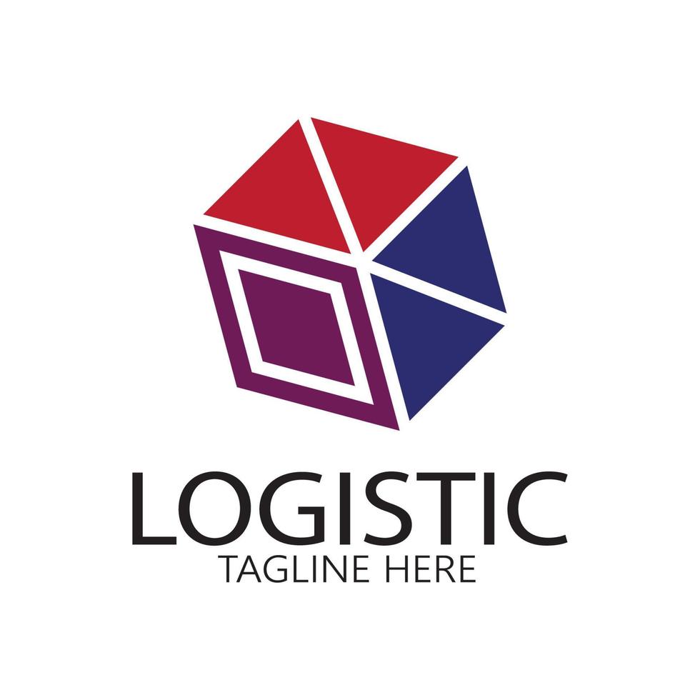 logística logo icono ilustración vector diseño distribución símbolo entrega de bienes economía finanzas