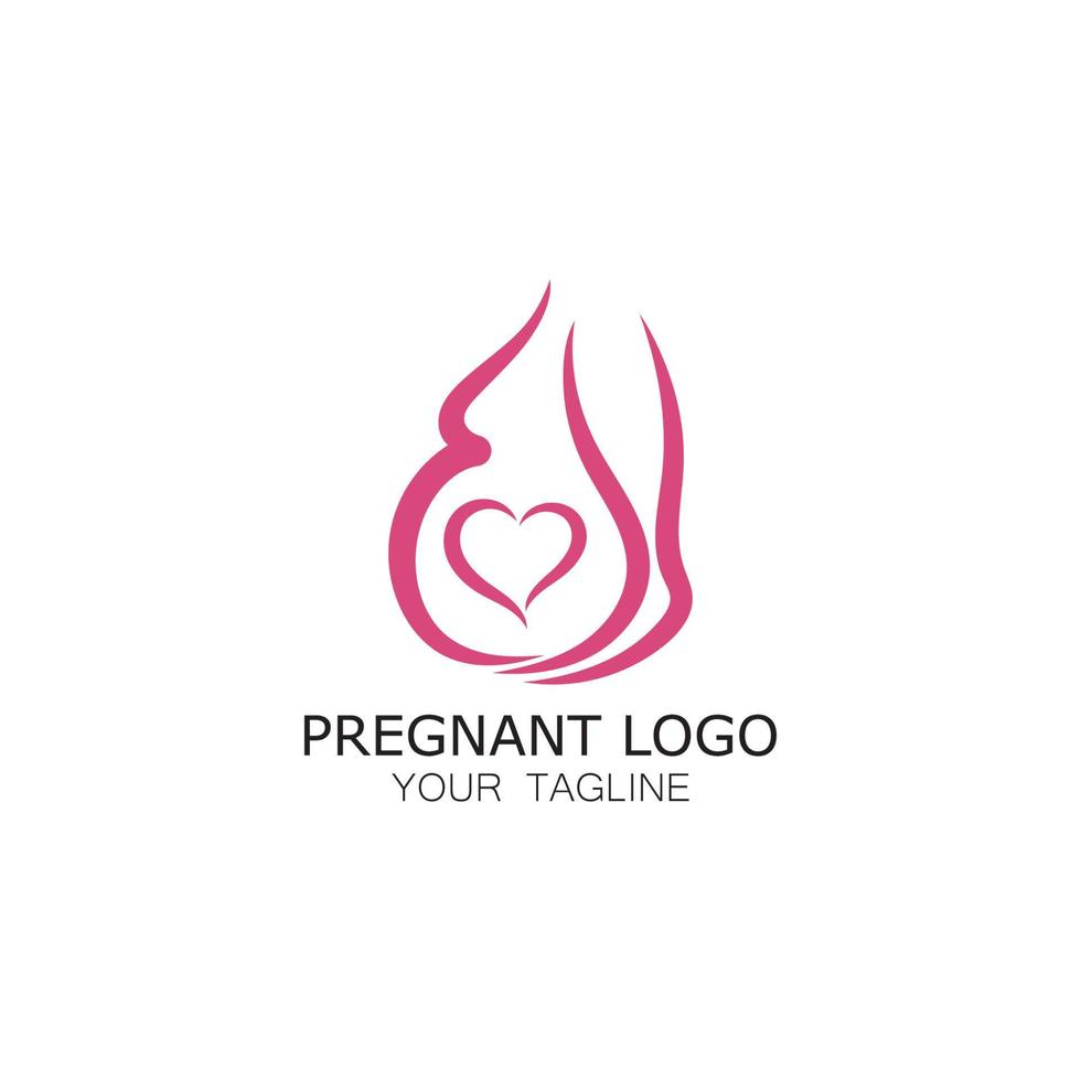 Pregnant template vector icon