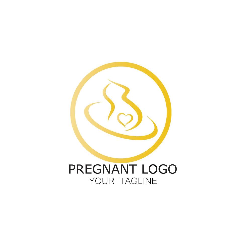 Pregnant template vector icon