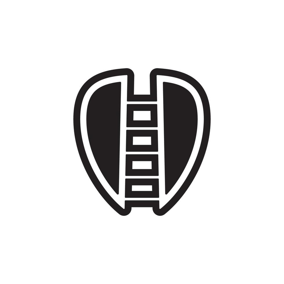 logo icon illustration template simple guitar pick vector design  for badge  music label  music studio  musical instrument business