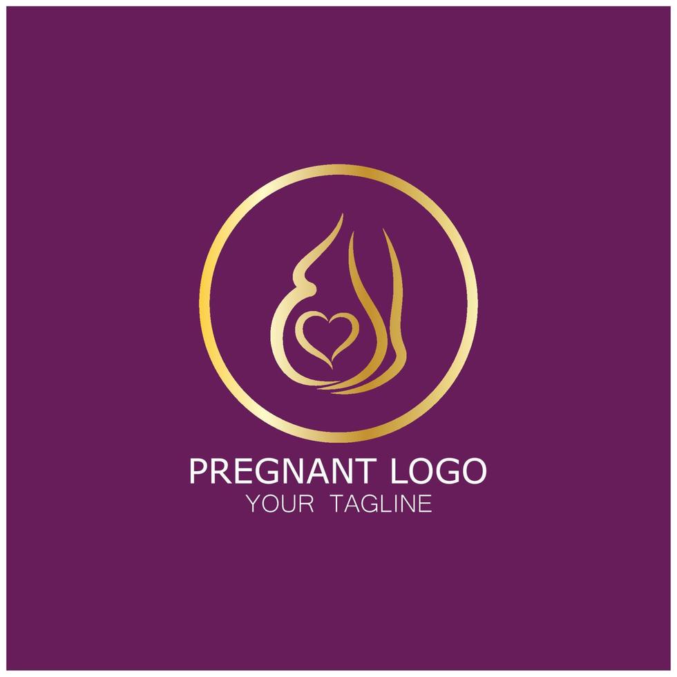 Pregnant template vector icon