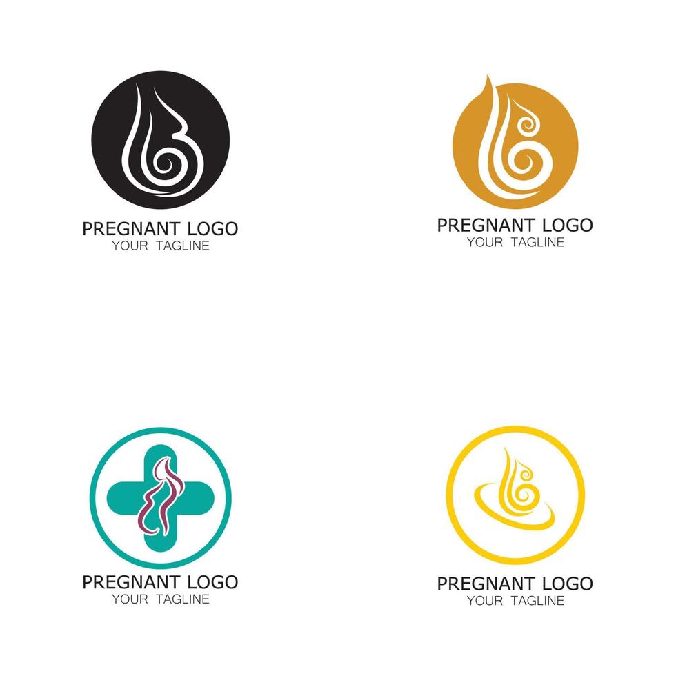 Pregnant template vector icon