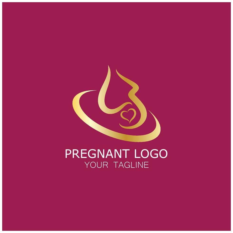 Pregnant template vector icon