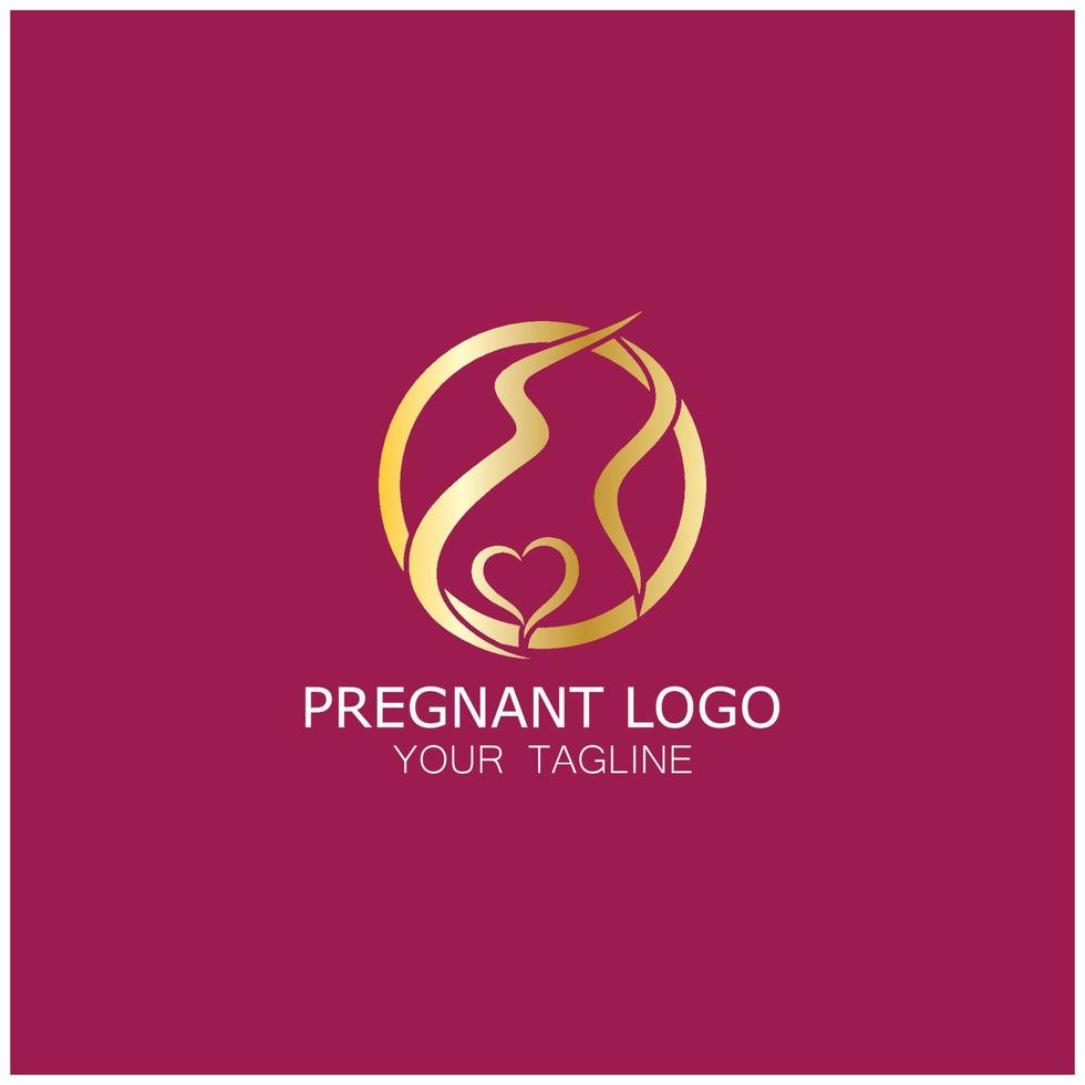 Pregnant template vector icon