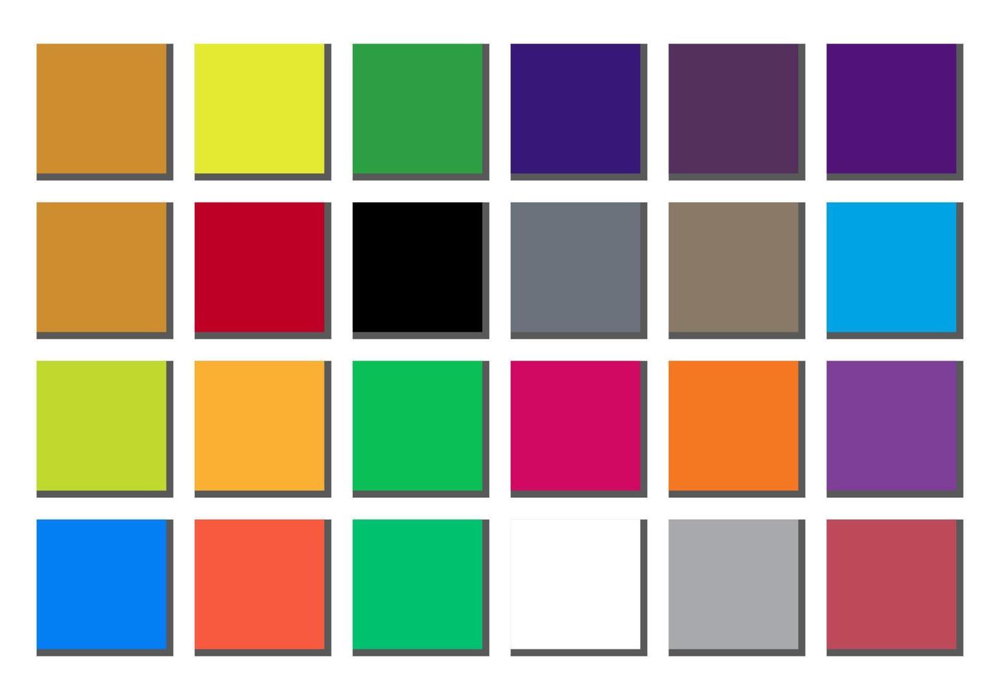 Color rounded square set Free Vector EPS file