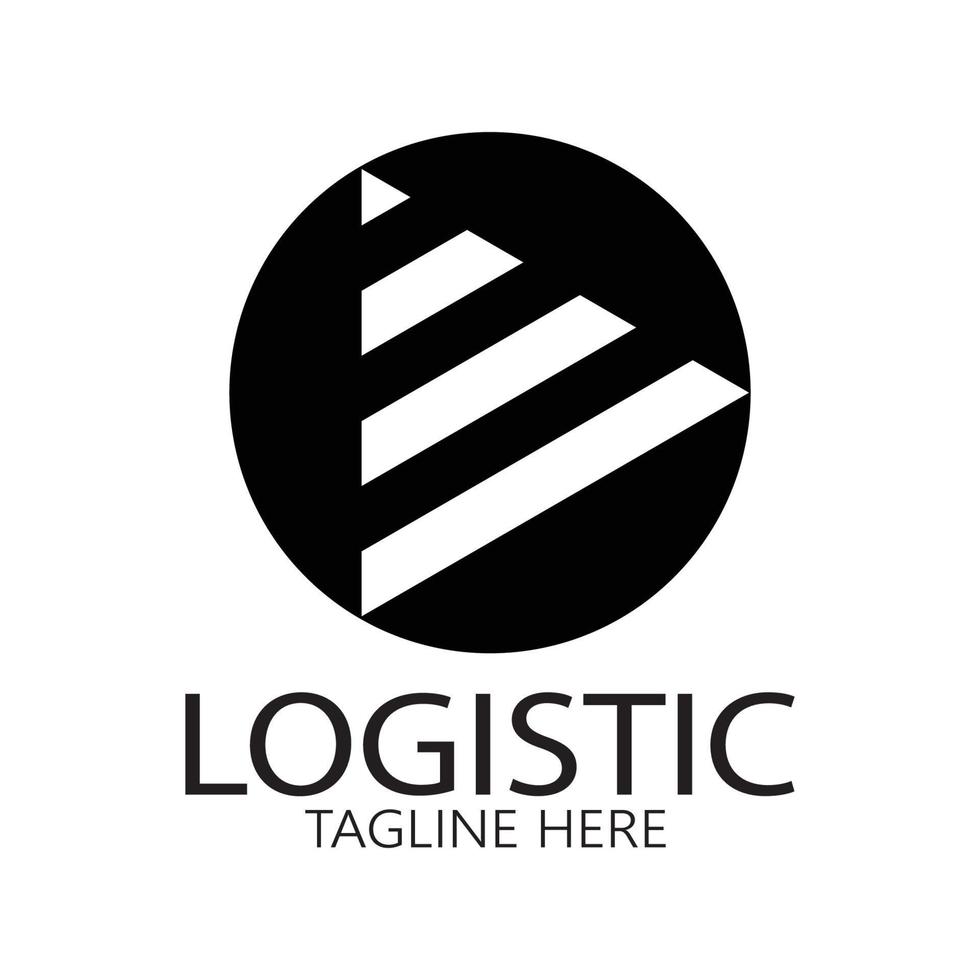 logística logo icono ilustración vector diseño distribución símbolo entrega de bienes economía finanzas