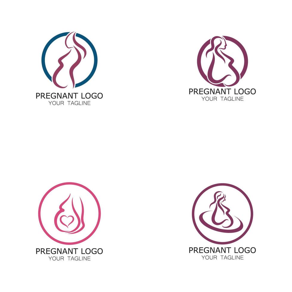 Pregnant template vector icon