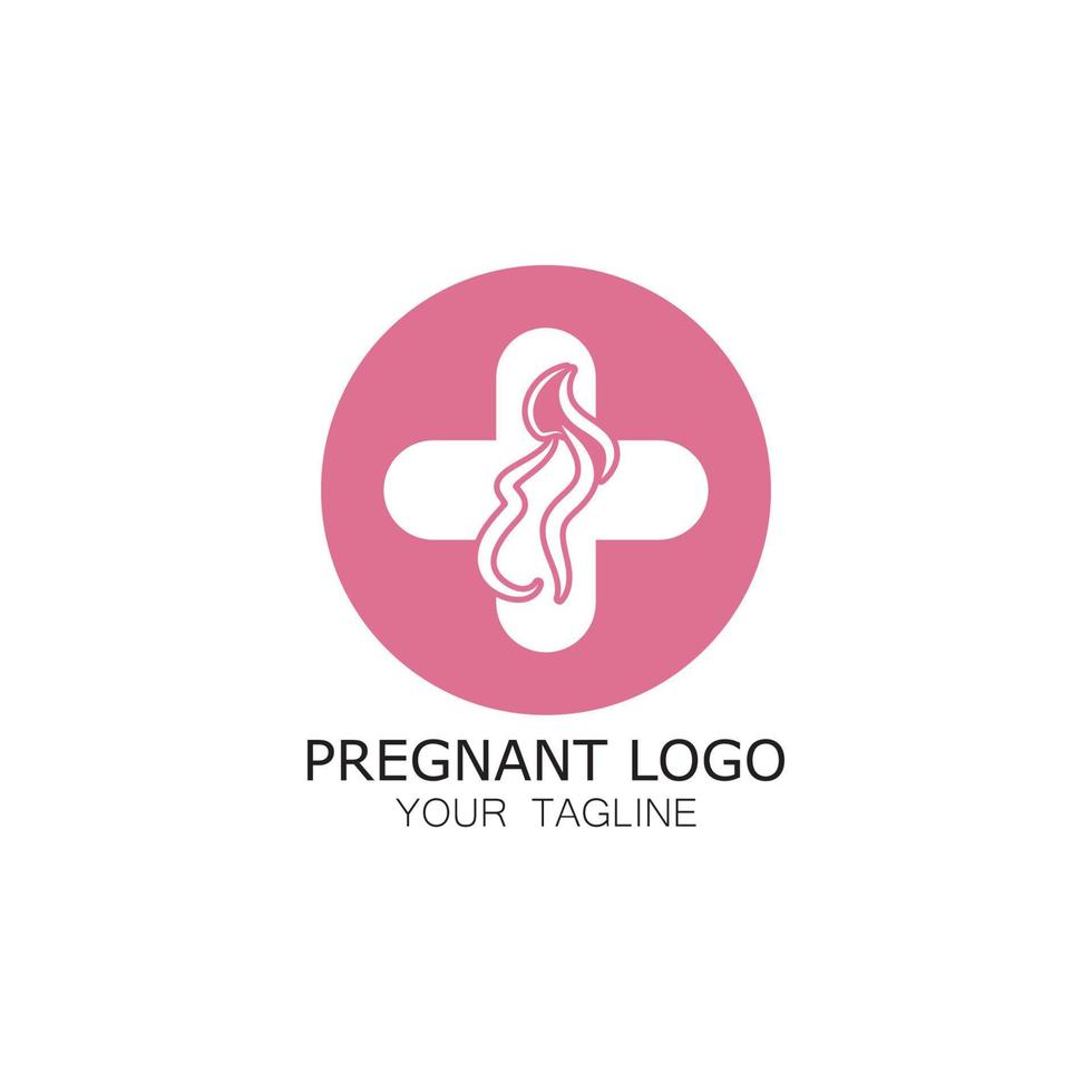 Pregnant template vector icon