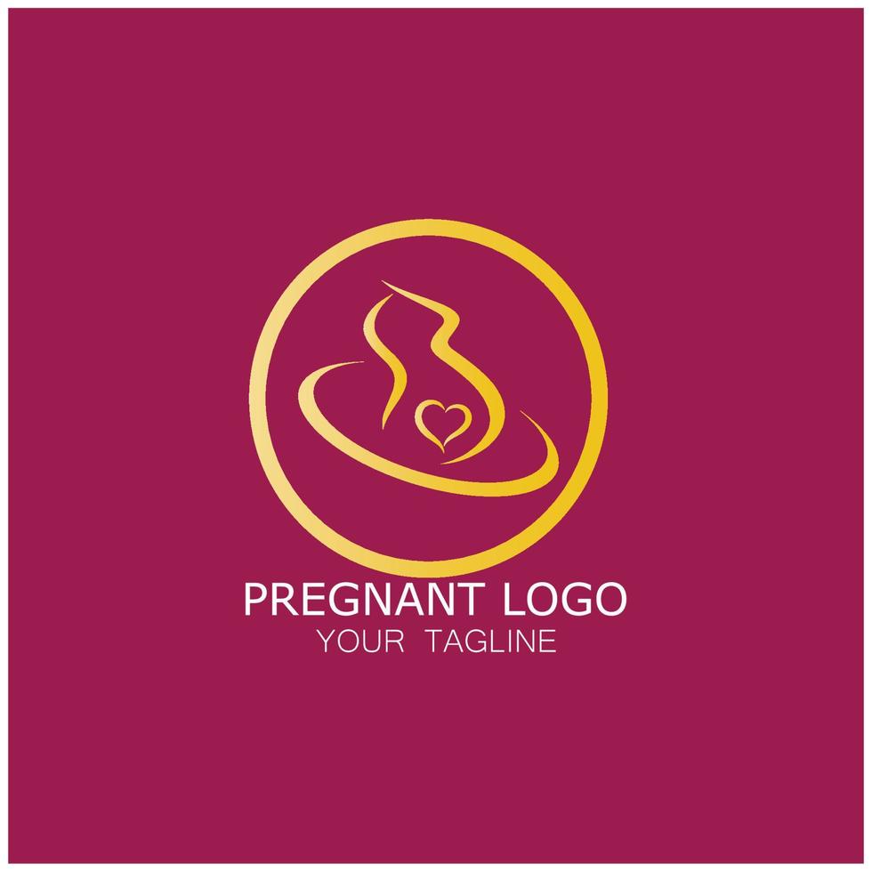 Pregnant template vector icon