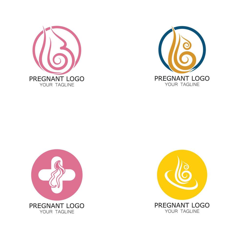 Pregnant template vector icon