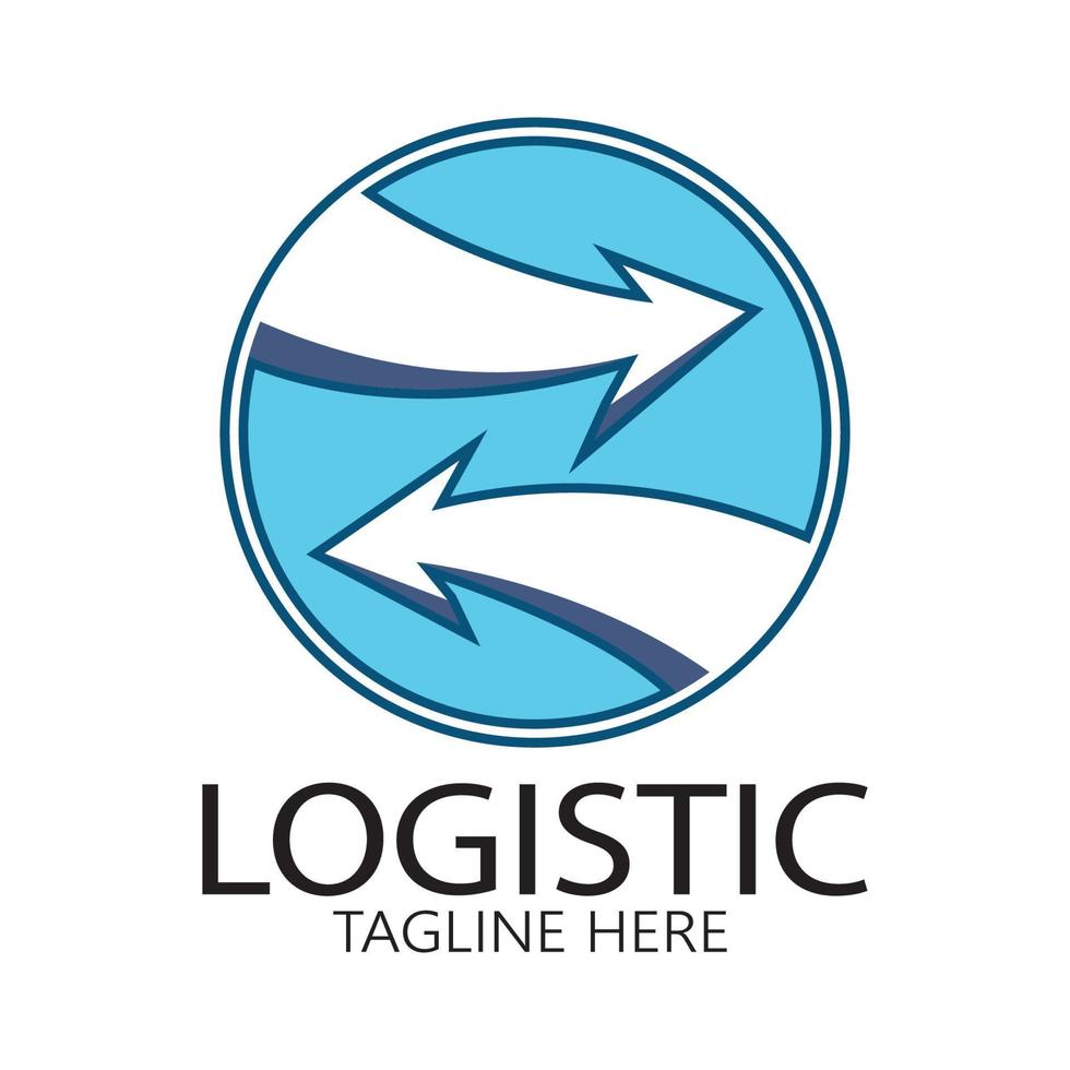 logística logo icono ilustración vector diseño distribución símbolo entrega de bienes economía finanzas