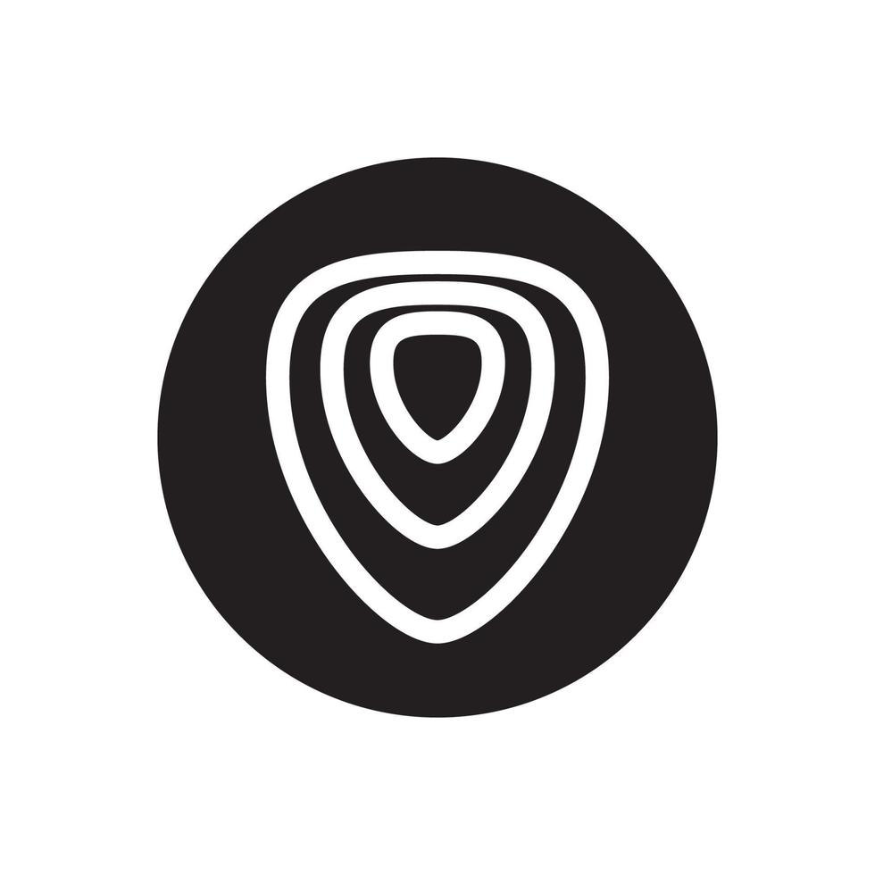 plantilla de ilustración de icono de logotipo diseño de vector de selección de guitarra simple para insignia etiqueta de música estudio de música negocio de instrumentos musicales