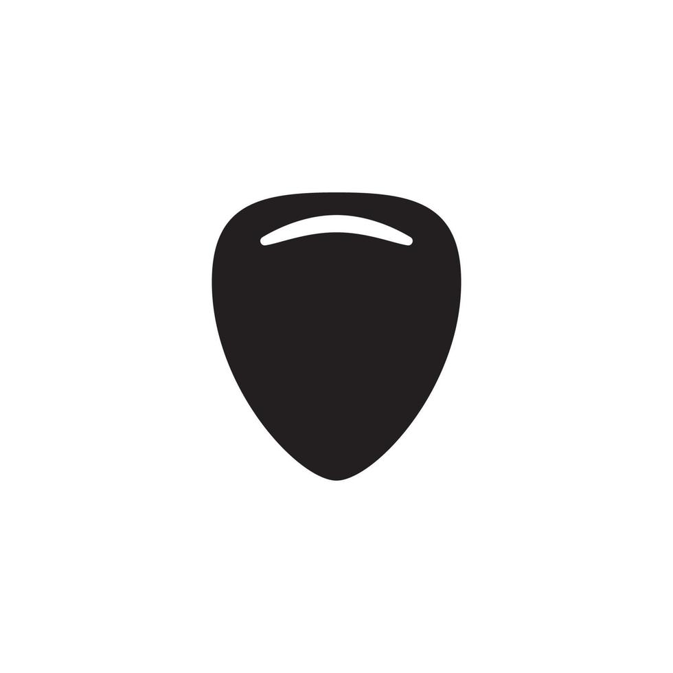 logo icon illustration template simple guitar pick vector design  for badge  music label  music studio  musical instrument business