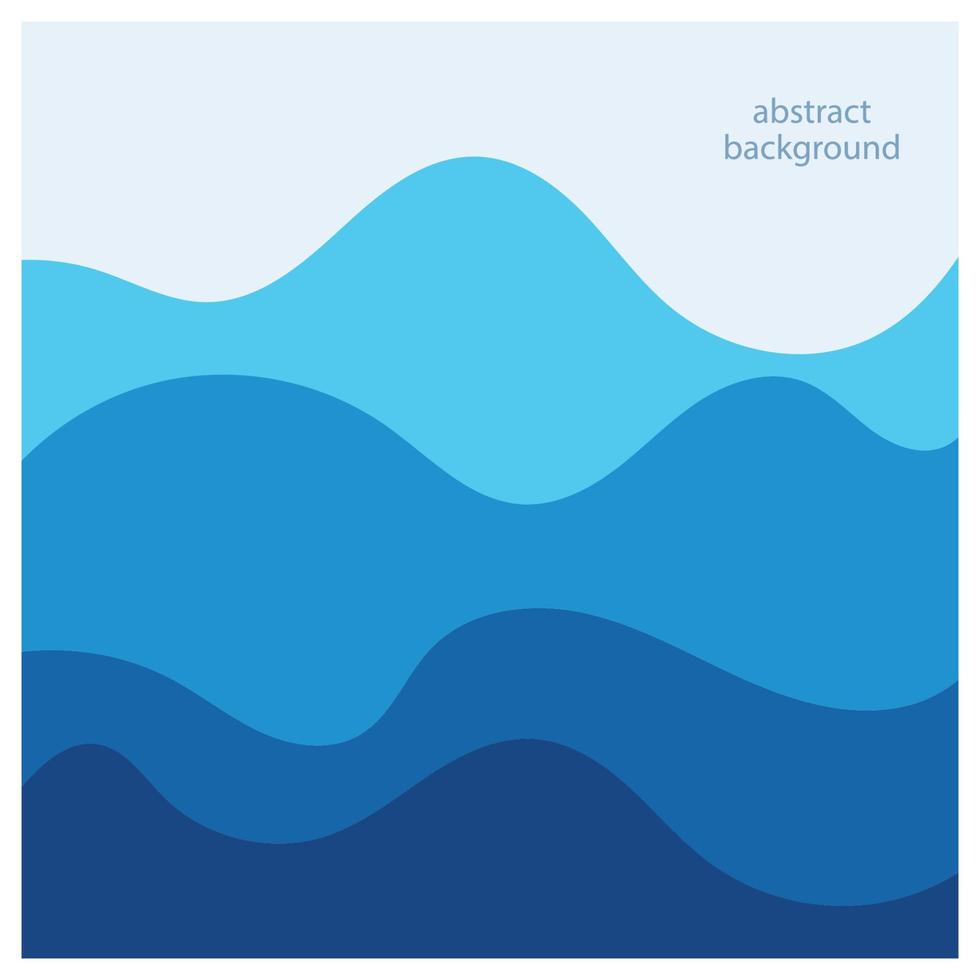 Abstract beach wave background design with blue vector combination, concept design for book cover, wallpaper, swimming pool, marine, lake