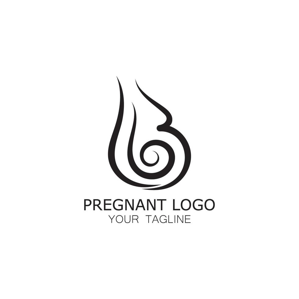 Pregnant template vector icon