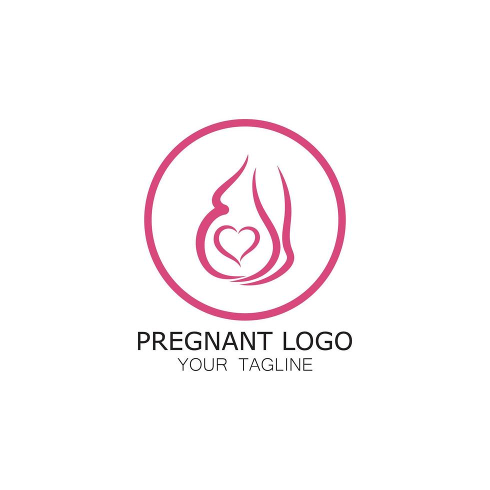 Pregnant template vector icon