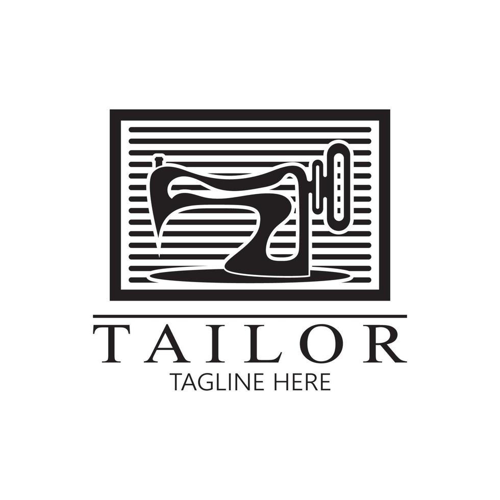 tailor logo icon illustration template combination of buttons for clothes, thread and sewing machine, for clothing product design, convection companies, fashion in vector form