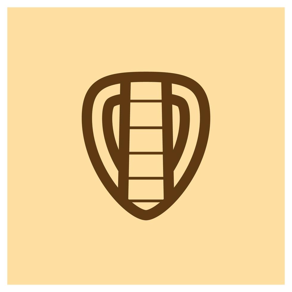 logo icon illustration template simple guitar pick vector design  for badge  music label  music studio  musical instrument business