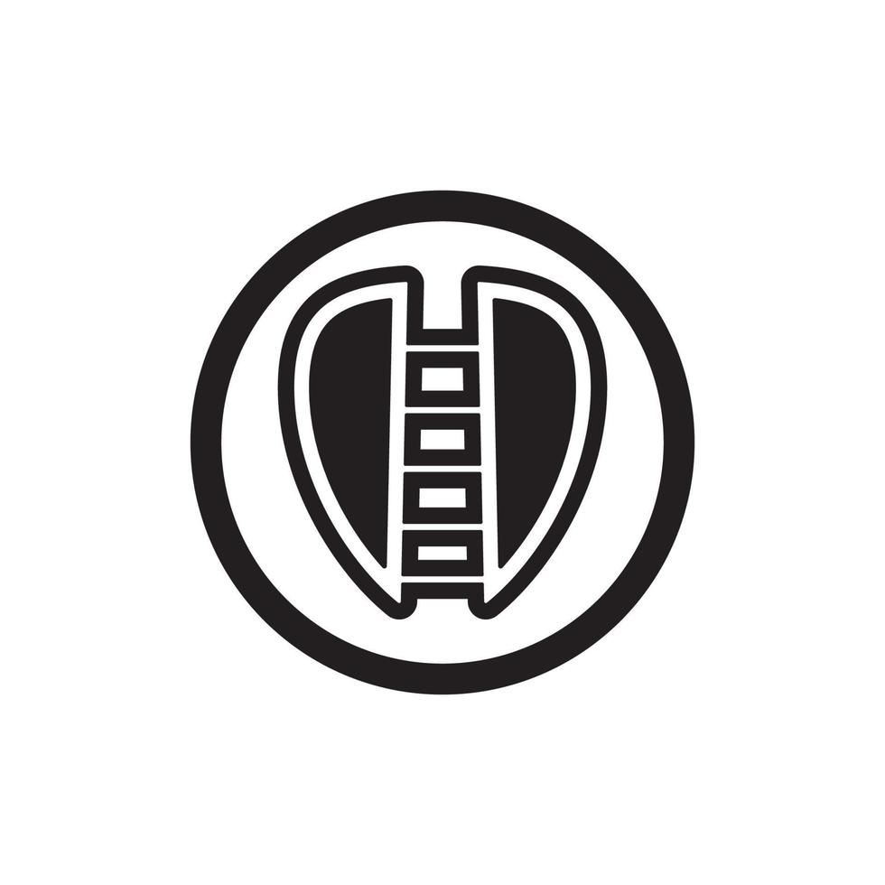 logo icon illustration template simple guitar pick vector design  for badge  music label  music studio  musical instrument business