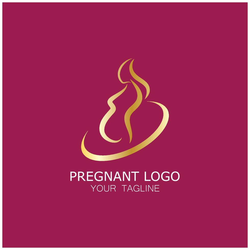 Pregnant template vector icon