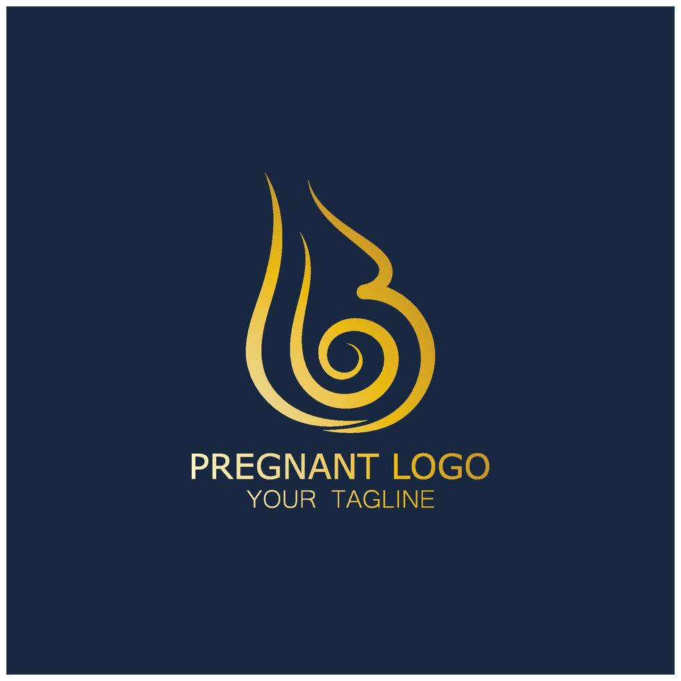 Pregnant template vector icon