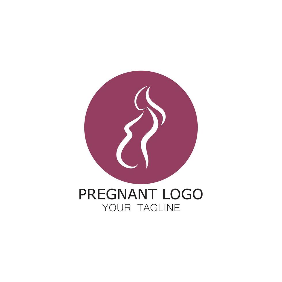 Pregnant template vector icon