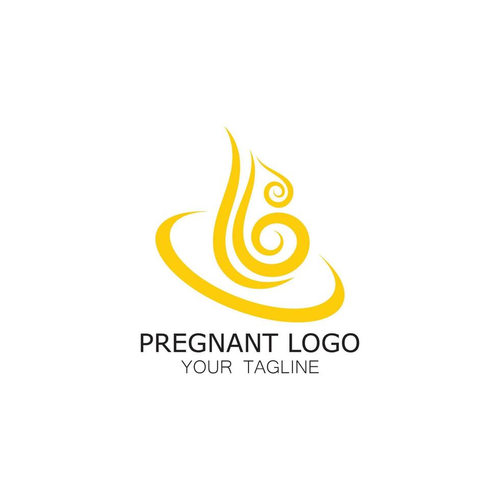 Pregnant template vector icon