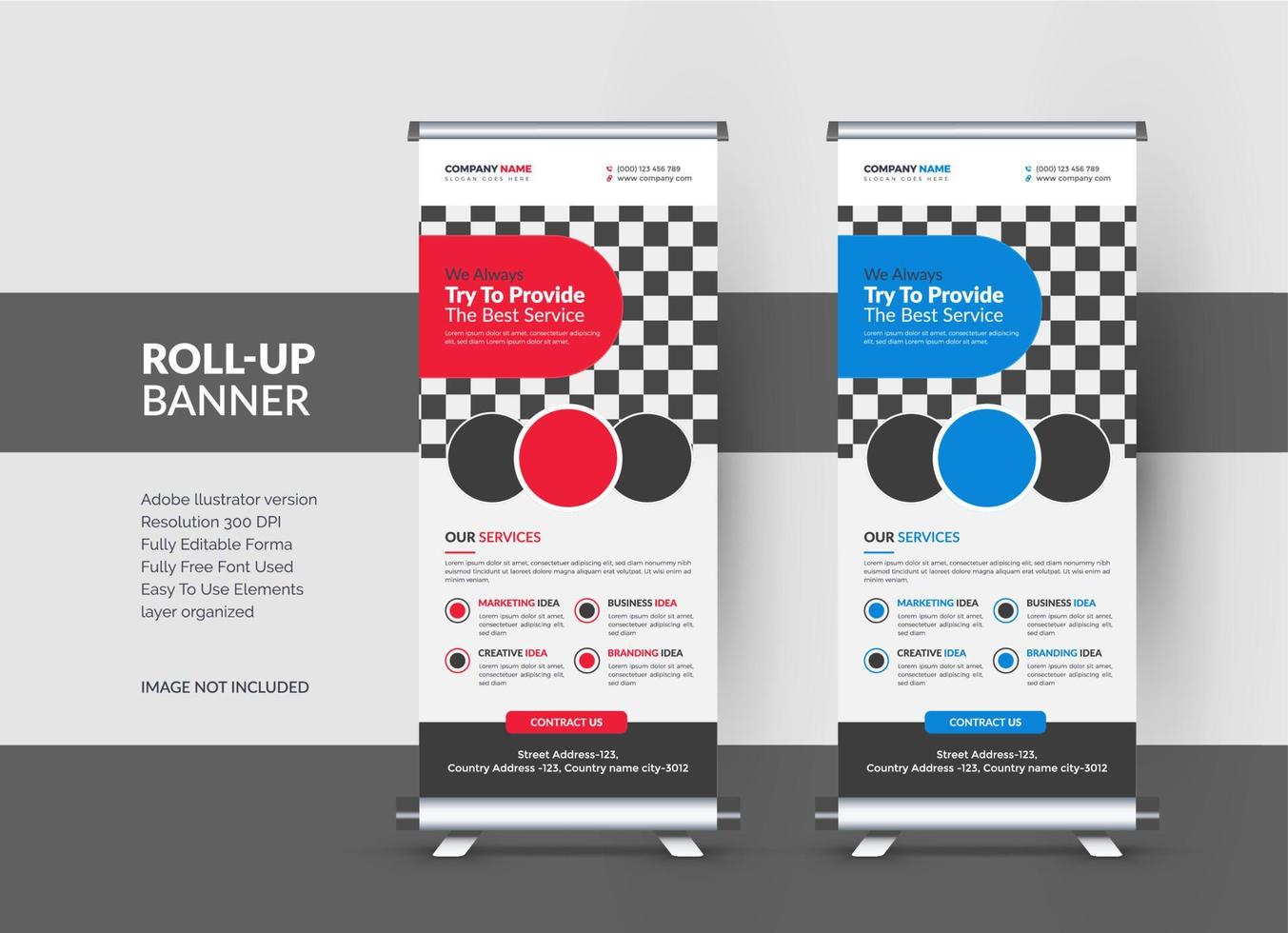 Roll up banner design template for Corporate and business vector