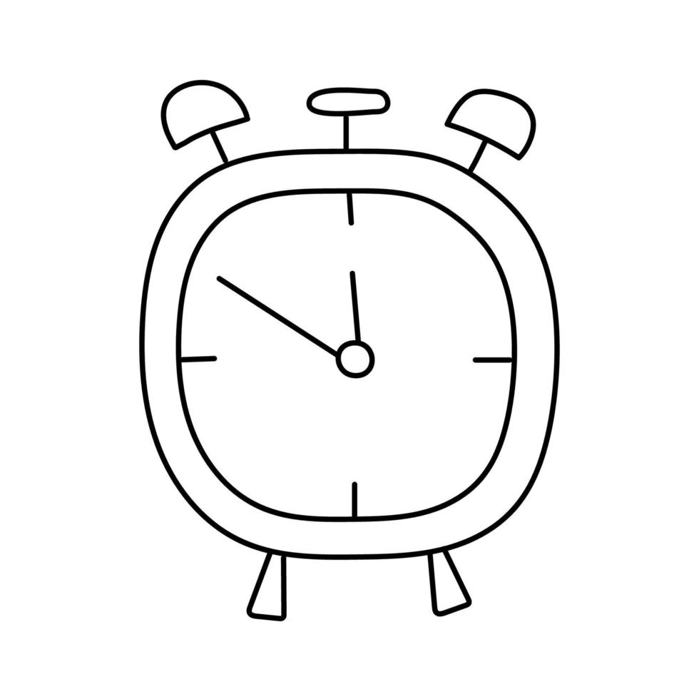 Hand drawn illustration of table clock vector