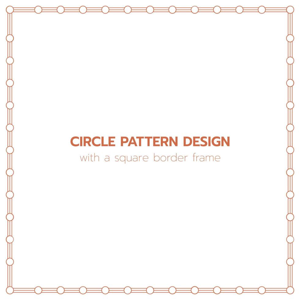 Circle pattern design with a rectangle border frame vector