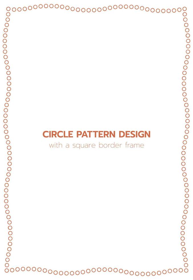 Circle pattern design with a rectangle border frame vector