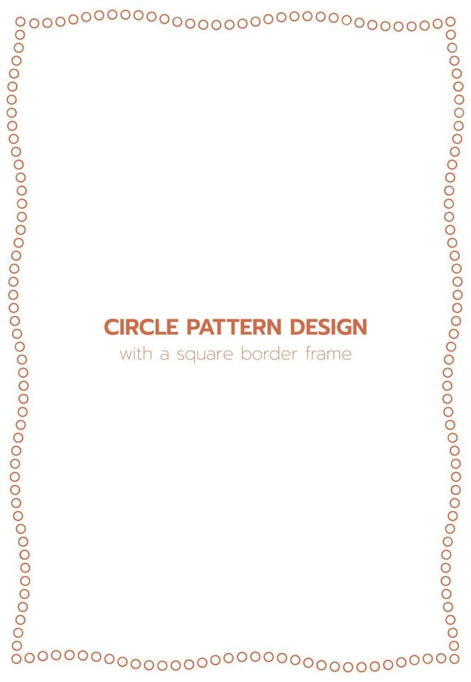 Circle pattern design with a rectangle border frame vector