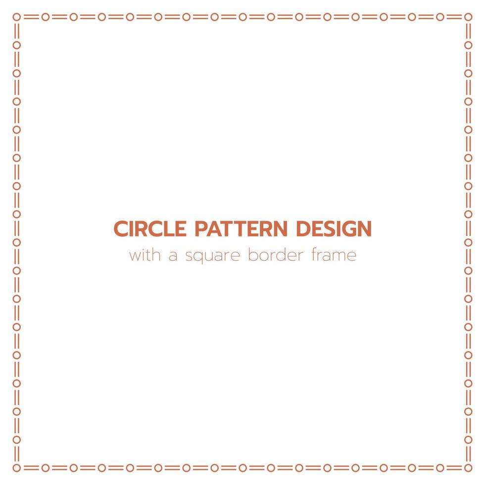 Circle pattern design with a rectangle border frame vector