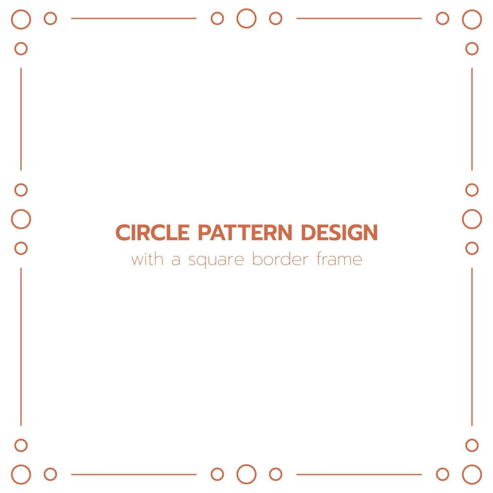 Circle pattern design with a rectangle border frame vector