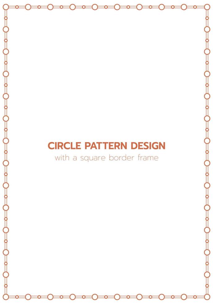 Circle pattern design with a rectangle border frame vector