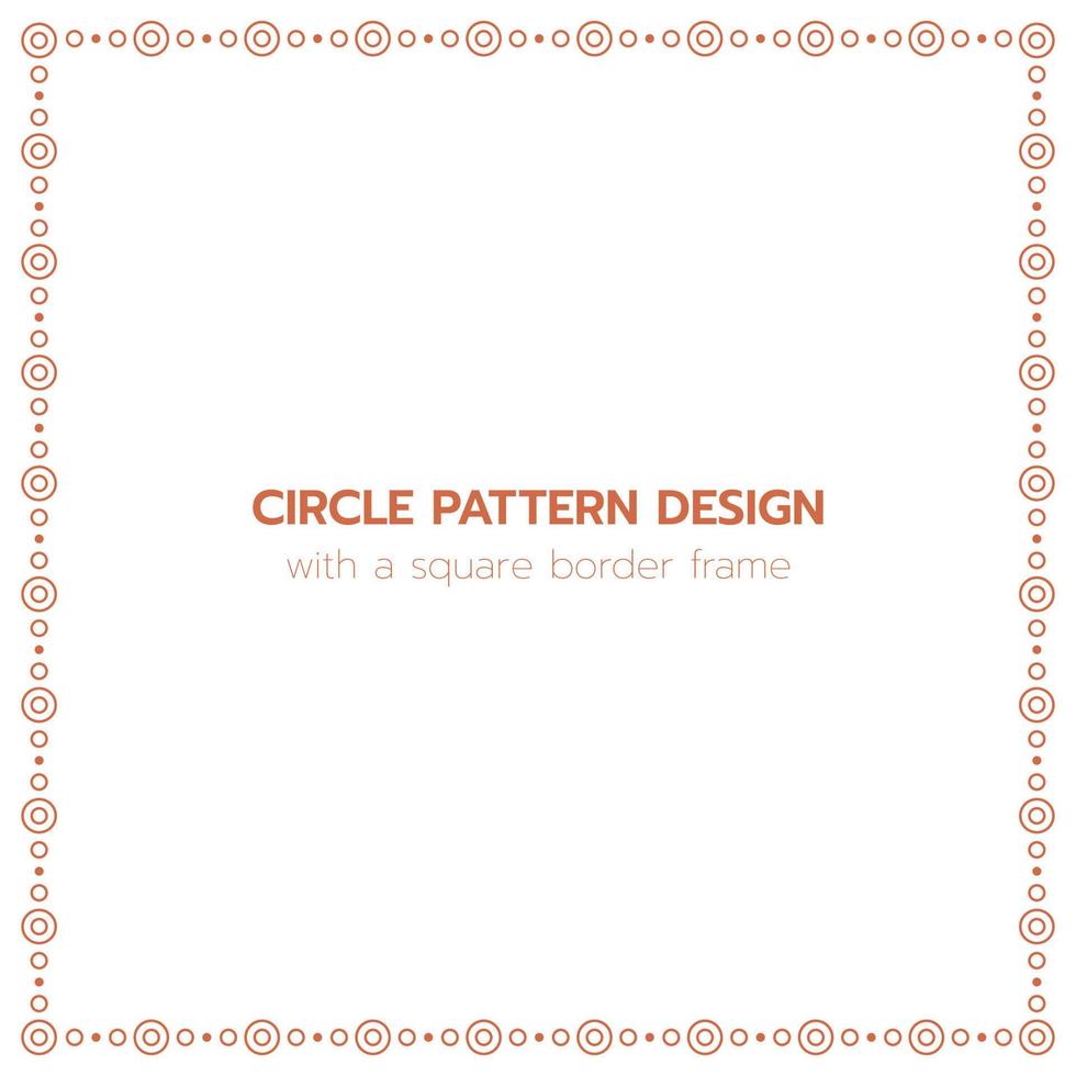 Circle pattern design with a rectangle border frame vector