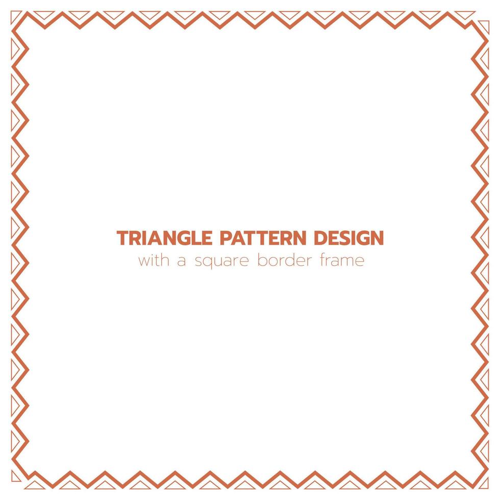 Triangle pattern design with a square border frame 12951847 Vector Art ...