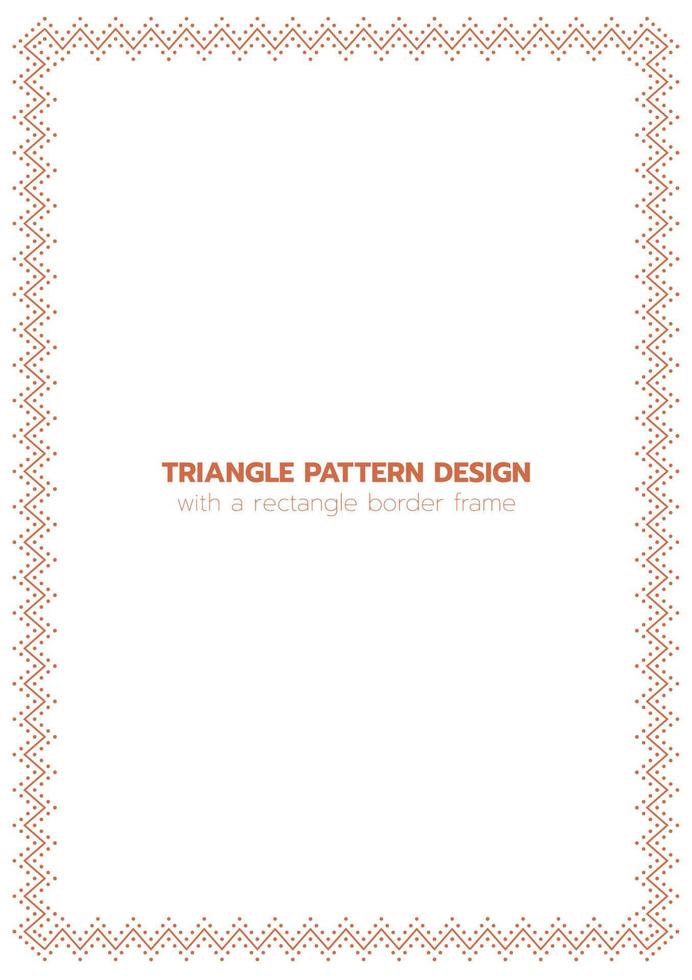 Triangle pattern design with a rectangle border frame vector