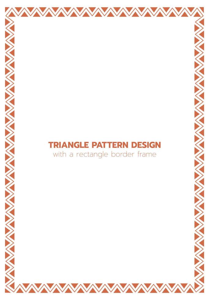Triangle pattern design with a rectangle border frame vector