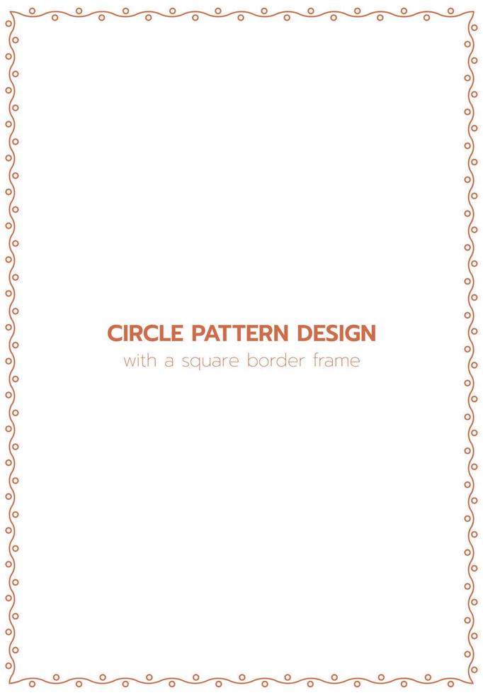 Circle pattern design with a rectangle border frame vector