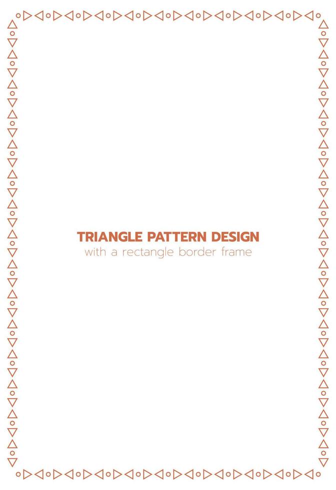 Triangle pattern design with a rectangle border frame vector