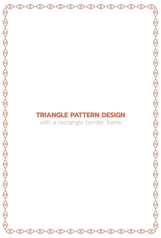 Triangle pattern design with a rectangle border frame vector