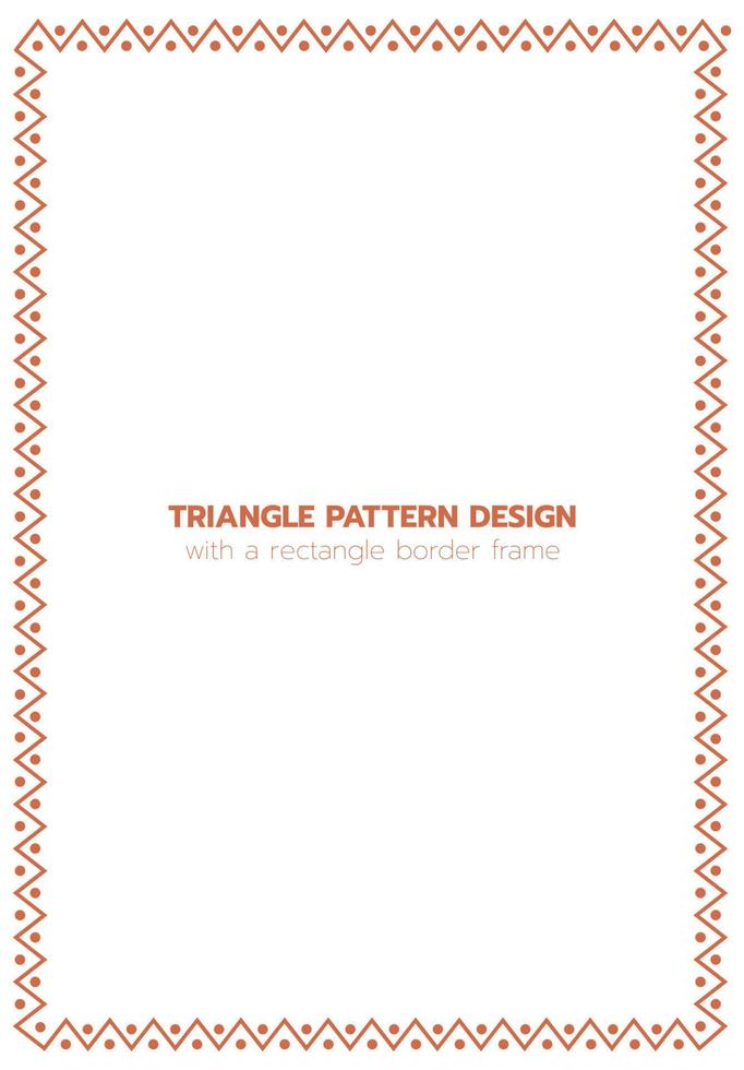 Triangle pattern design with a rectangle border frame vector